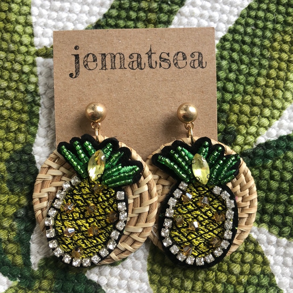 🍍Pineapple Straw Earrings🍍